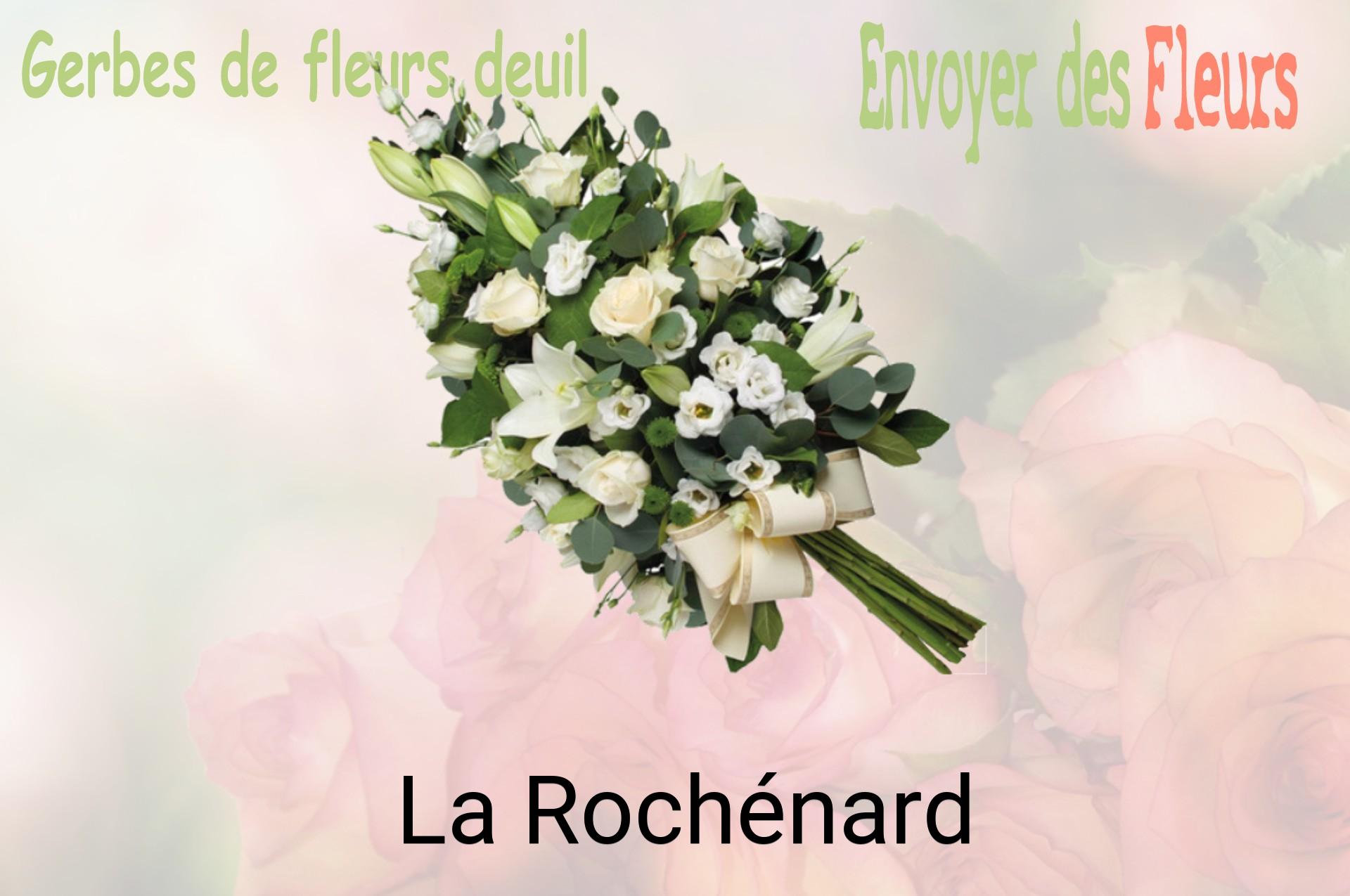 Gerbe de fleurs de deuil livrée à La Rochénard